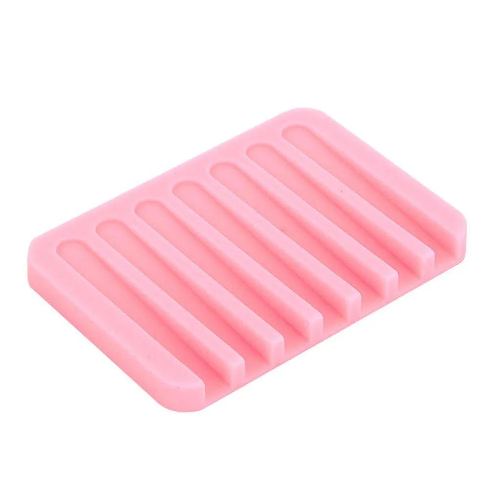 1071 Self Draining Drying Mat Silicone Soap Dish