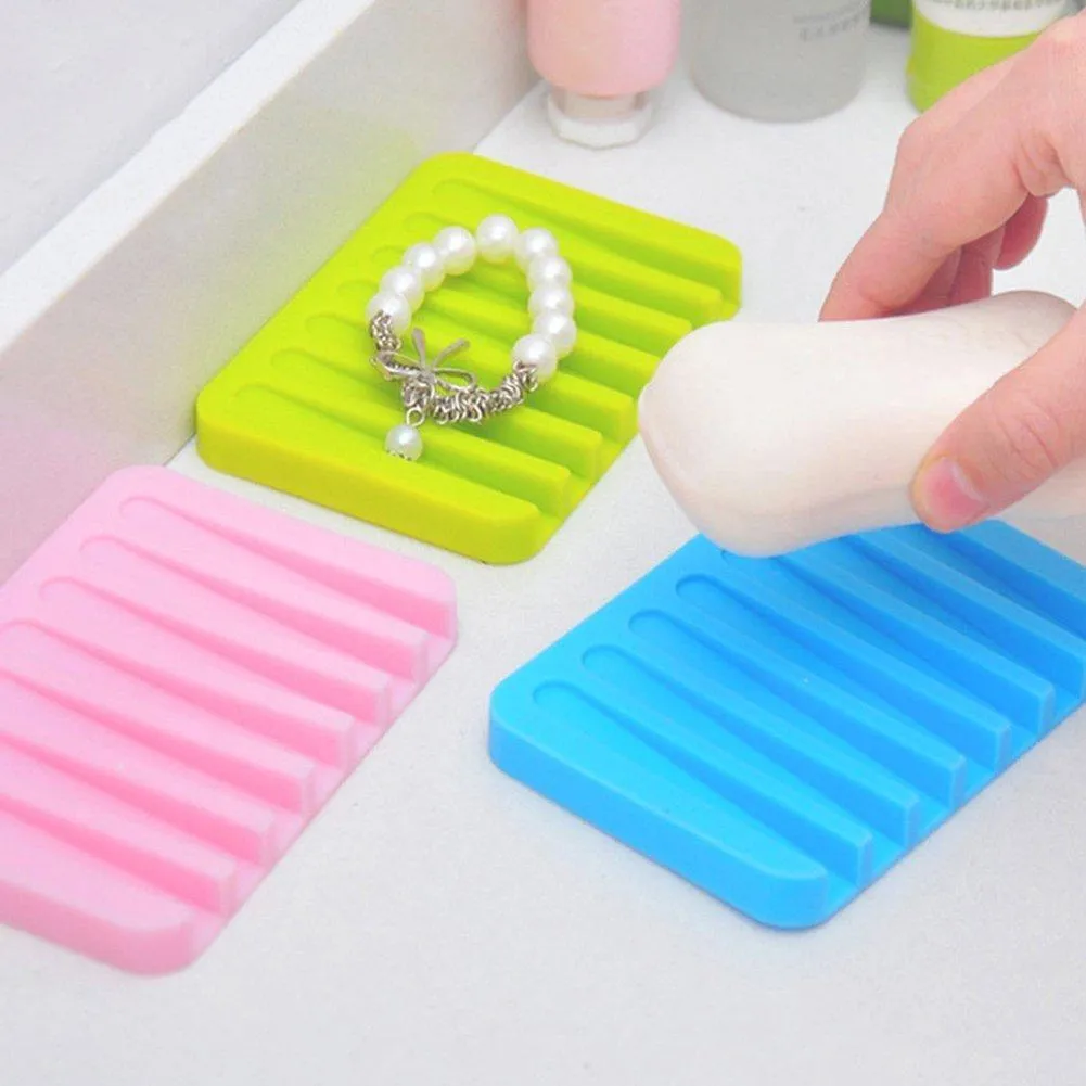 1071 Self Draining Drying Mat Silicone Soap Dish