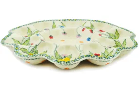 11" Egg Plate - Pretty Pansy