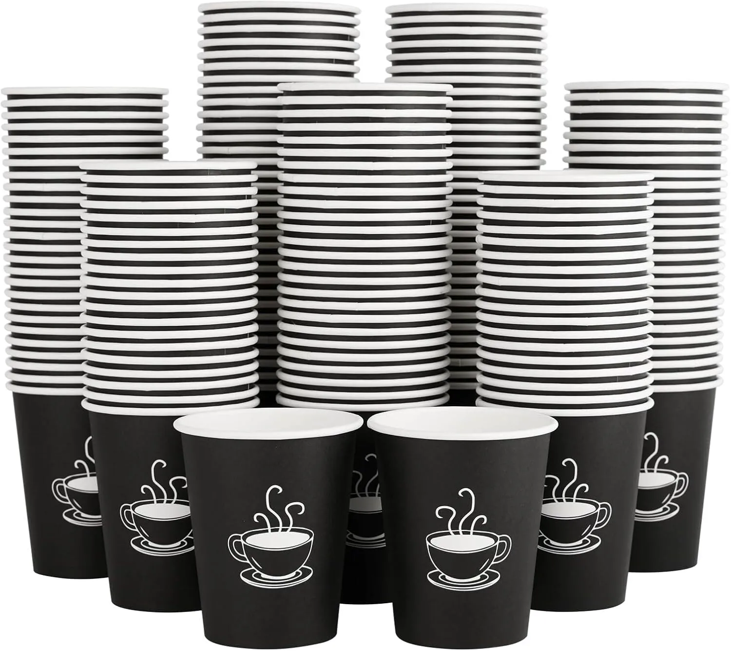 1200x 8oz Paper Disposable Coffee Cups for Takeaway (Bulk)