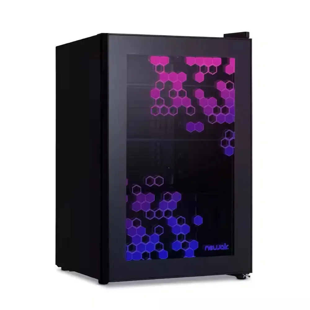 17 In. 90 (12 Oz.) Can Freestanding Beverage Cooler Fridge with Adjustable Shelves, Stainless Steel