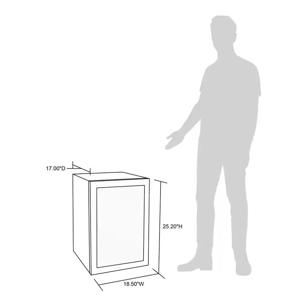 17 In. 90 (12 Oz.) Can Freestanding Beverage Cooler Fridge with Adjustable Shelves, Stainless Steel
