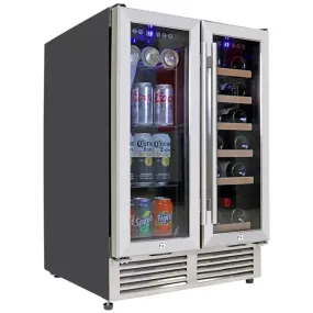 18 Bottle and 56 Can Dual Zone Freestanding Wine and Beverage Refrigerator