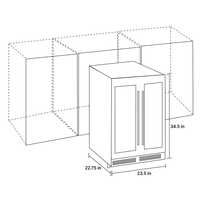 18 Bottle and 56 Can Dual Zone Freestanding Wine and Beverage Refrigerator