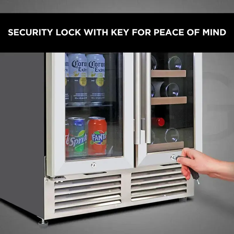 18 Bottle and 56 Can Dual Zone Freestanding Wine and Beverage Refrigerator