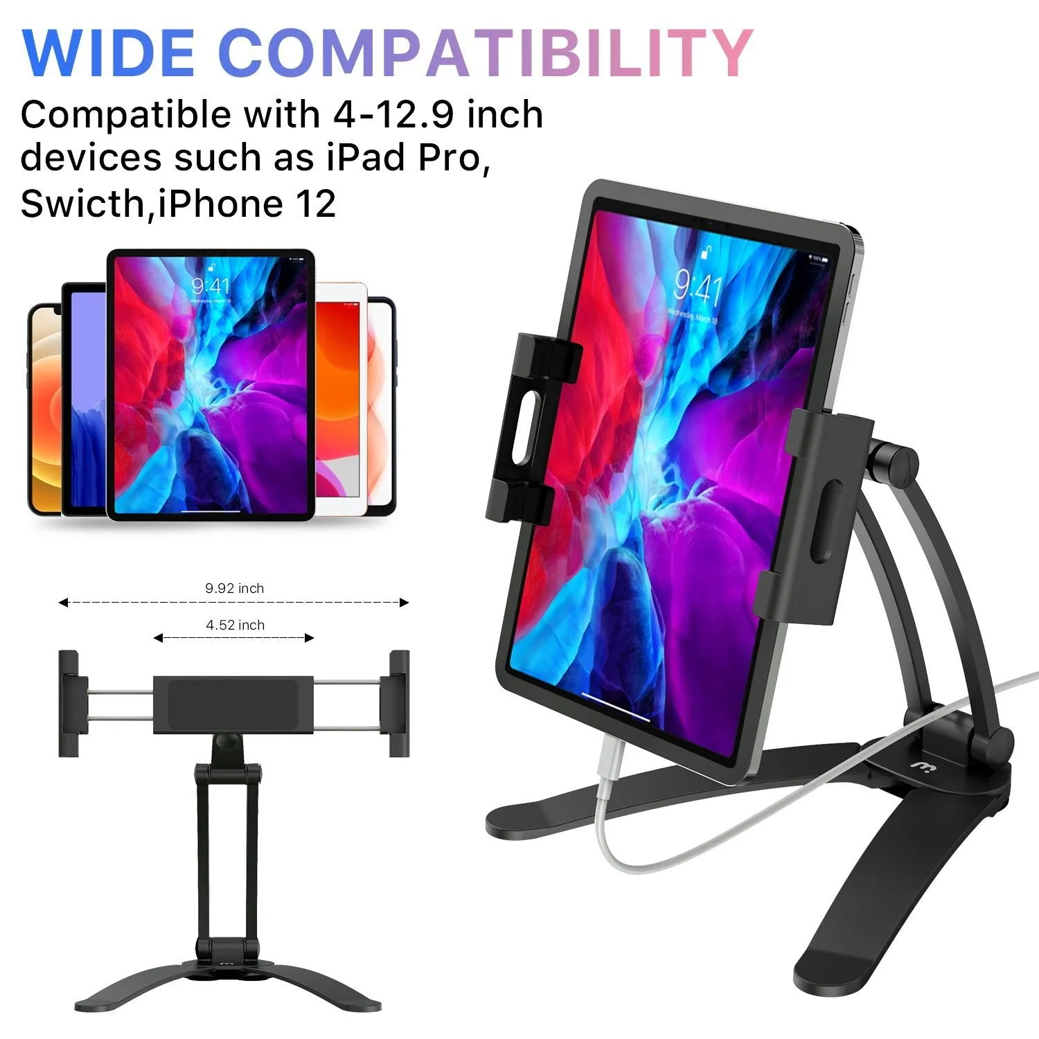 2-in-1 Tablet Mount for Wall & Surface