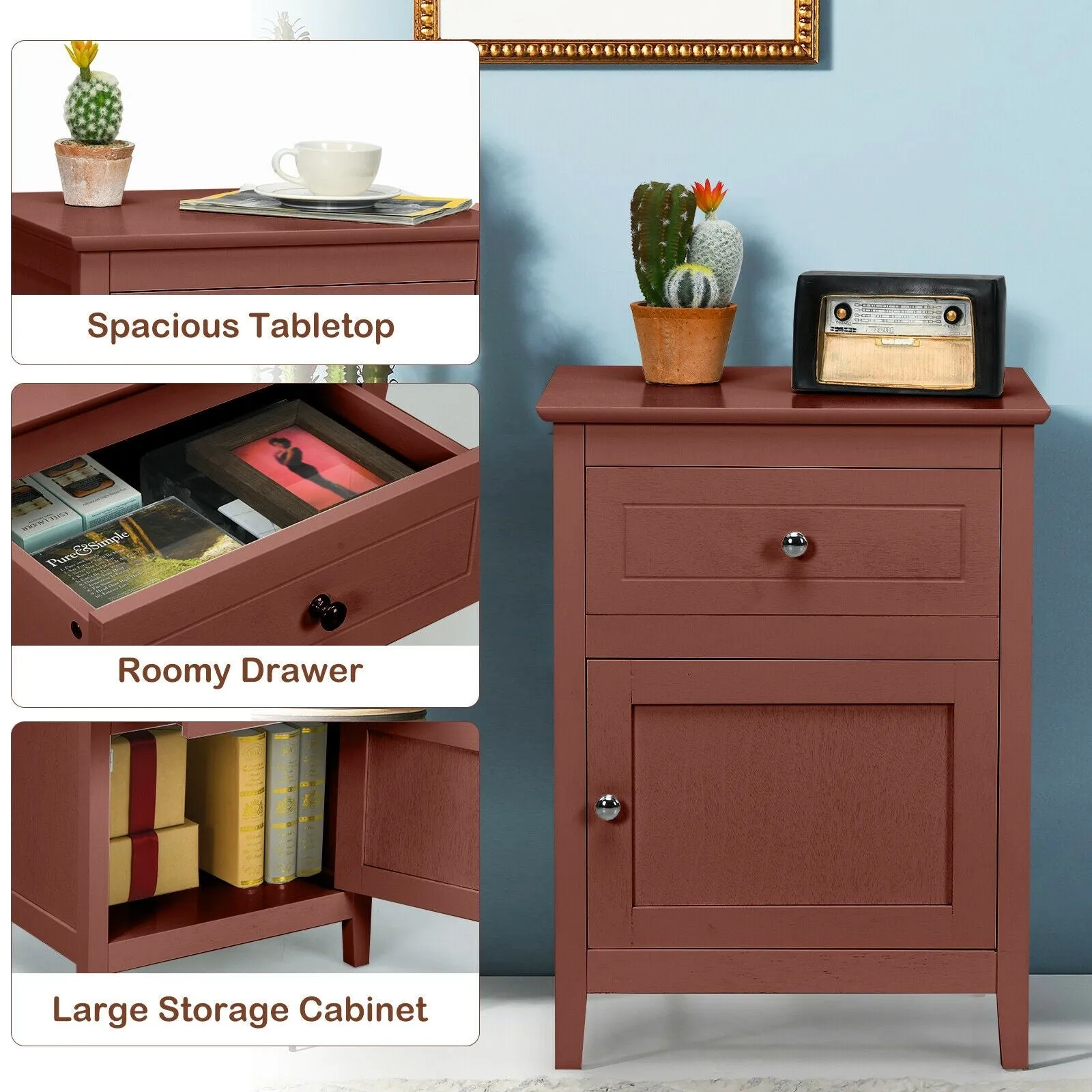 2-Tier Accent Table - Cherry