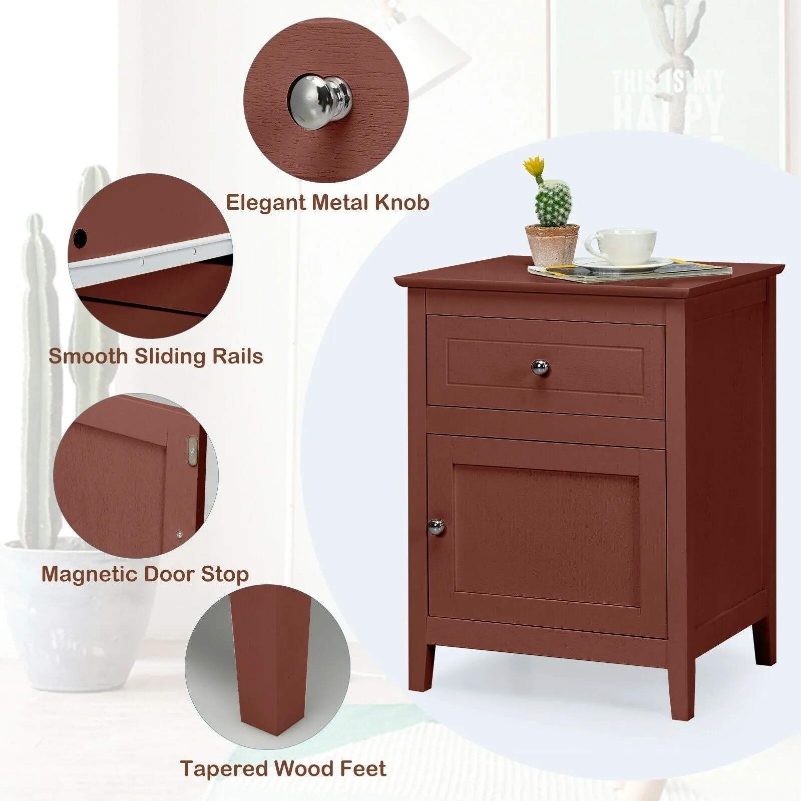 2-Tier Accent Table - Cherry