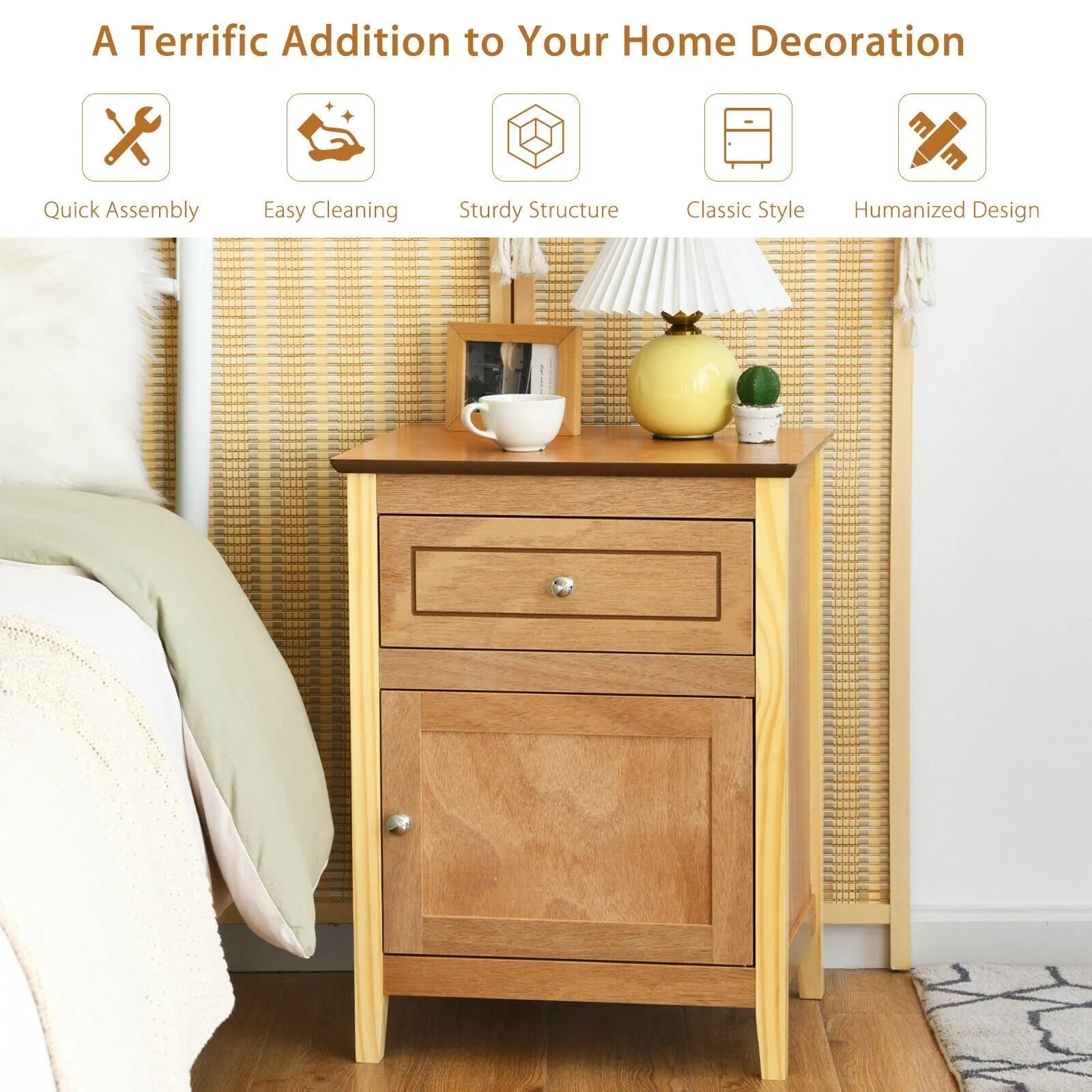 2-Tier Accent Table - Natural
