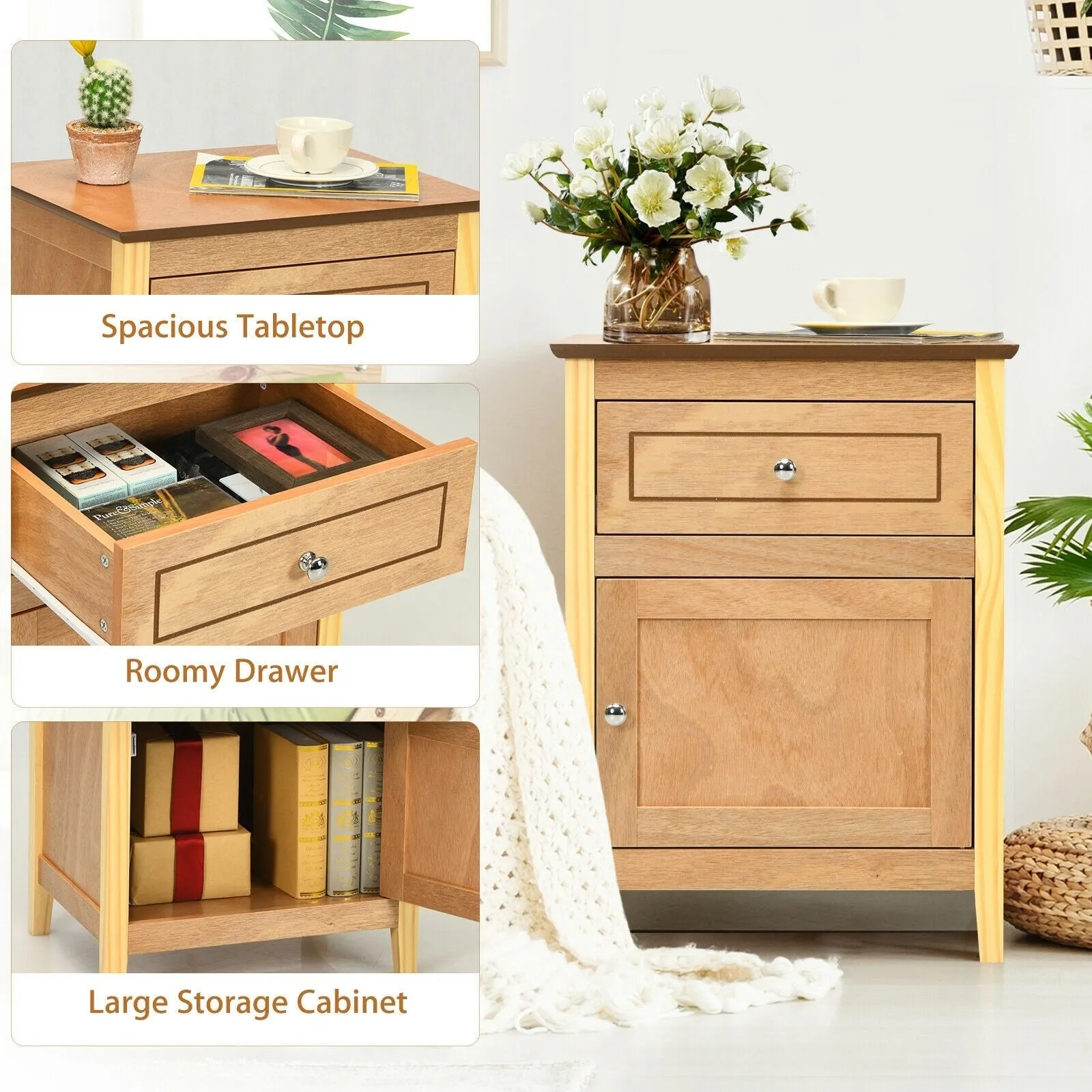 2-Tier Accent Table - Natural
