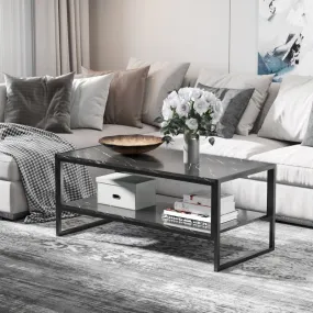 2-Tier Coffee Table - Black