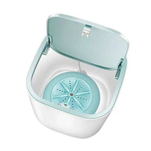 2020 New Upgraded Portable Washing Machine, Folding Fully automatic Laundry Machine, Turbine Washer, USB Cable, Low Noise, Mini Washing Machine for Camping, Dorms, Apartments,Business Trips (Bule)