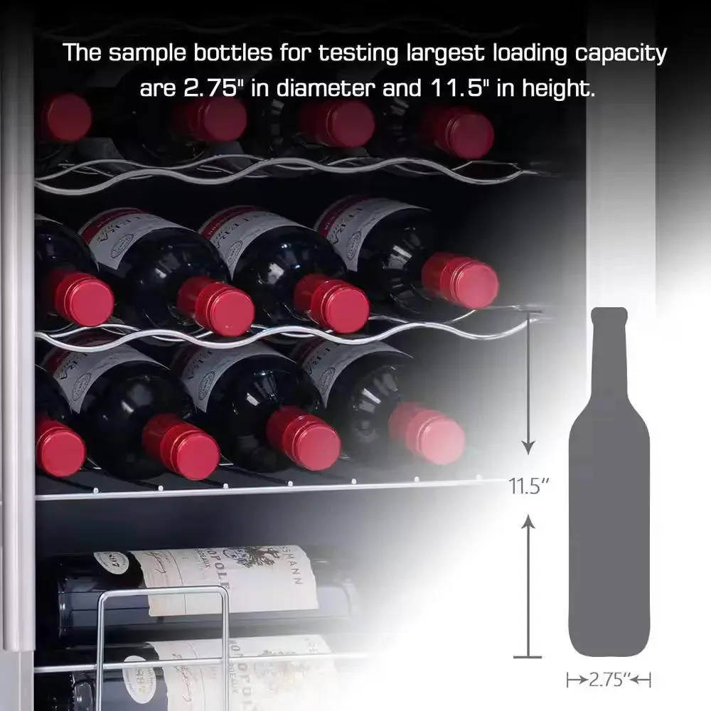 24 Bottle Single Zone Wine Cooler Small Wine Fridge
