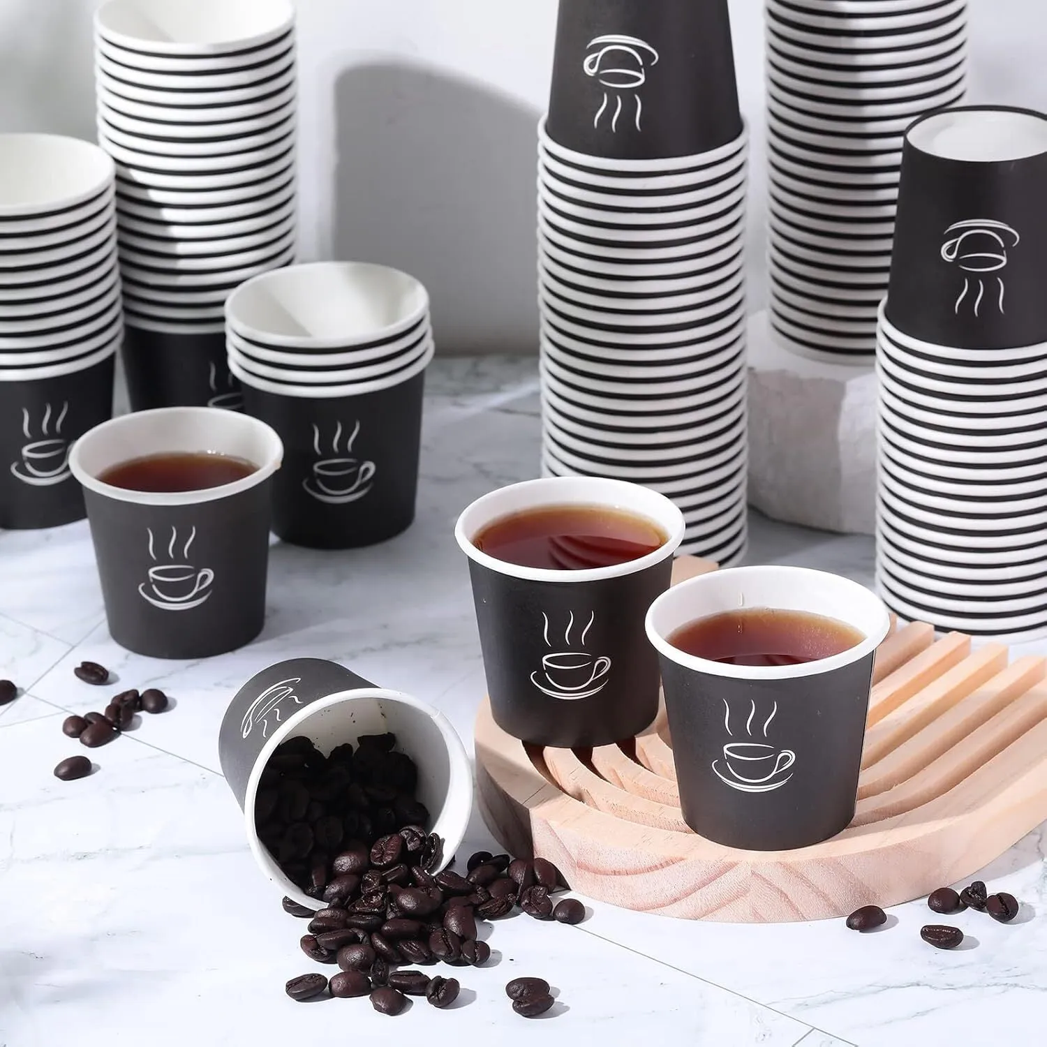 2400x 4oz Paper Disposable Coffee Cups for Takeaway (Bulk)