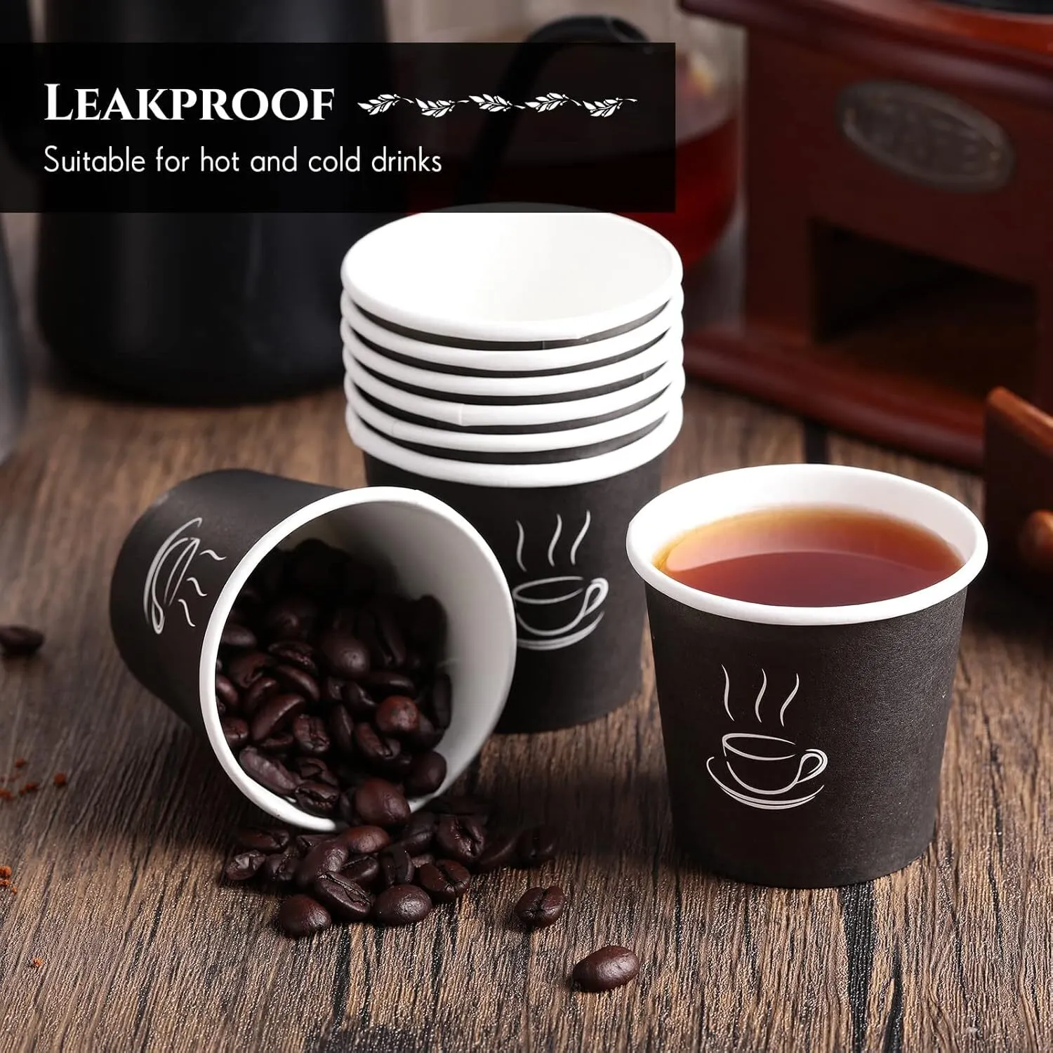 2400x 4oz Paper Disposable Coffee Cups for Takeaway (Bulk)
