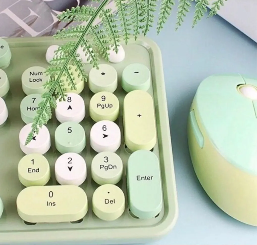 2.4G Wireless Keyboard Mouse Set Keyboard Mouse Combo Mixed Color