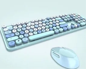 2.4G Wireless Keyboard Mouse Set Keyboard Mouse Combo Mixed Color