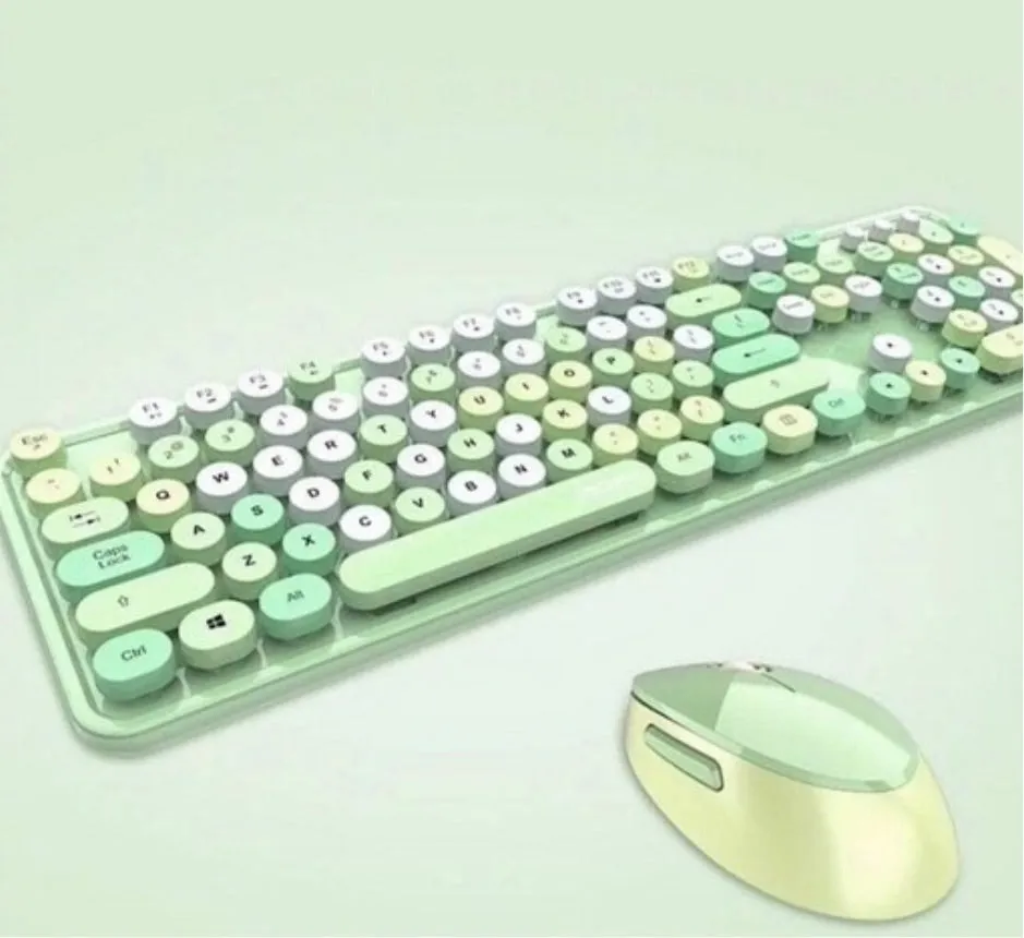 2.4G Wireless Keyboard Mouse Set Keyboard Mouse Combo Mixed Color