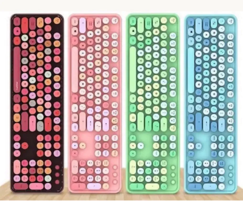 2.4G Wireless Keyboard Mouse Set Keyboard Mouse Combo Mixed Color