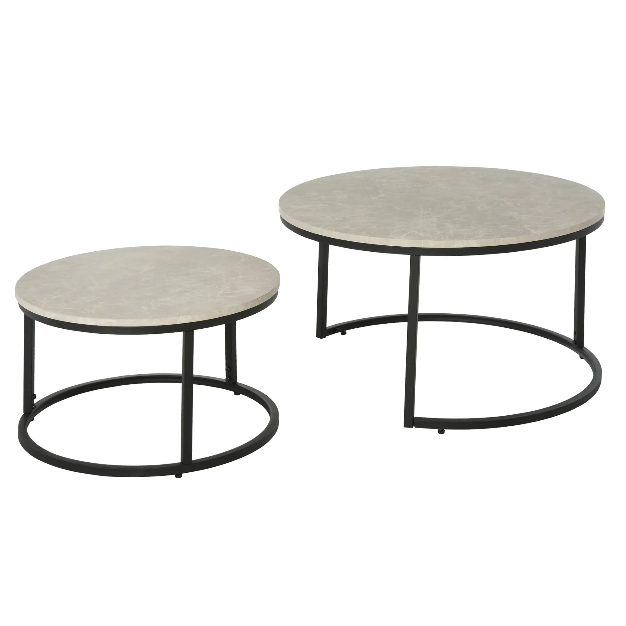 2pc Modern Coffee Table Set - Grey
