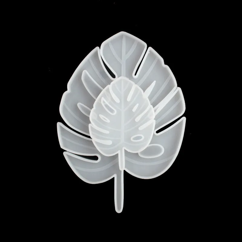 2pcs Tropical Leaves Tray Resin Mold