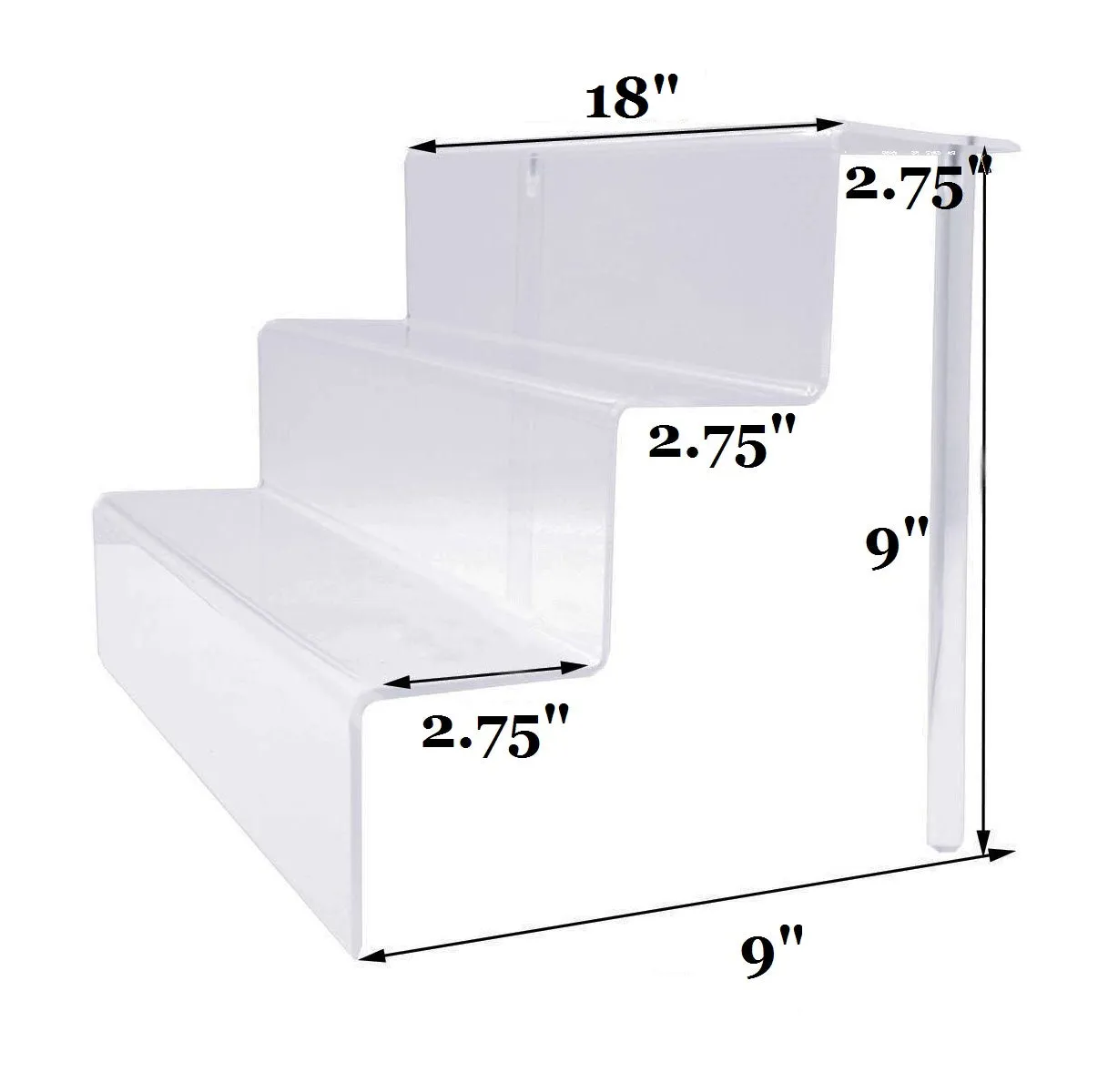 3 Tier 18" Wide Acrylic Riser