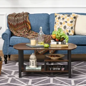 3 Tier Rectangular Coffee Table - Brown