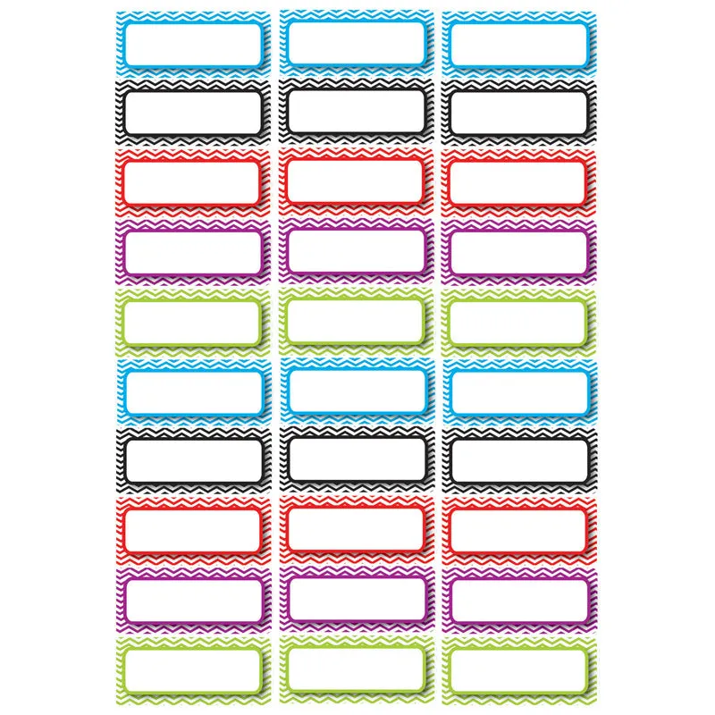 #3217 DIE CUT MAGNETS ASSORTED COLOR CHEVRON NAMEPLATES