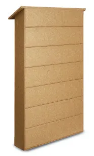 36" x 48" Standing Outdoor Message Center Magnetic White Dry Erase Board with Header (Single Door)