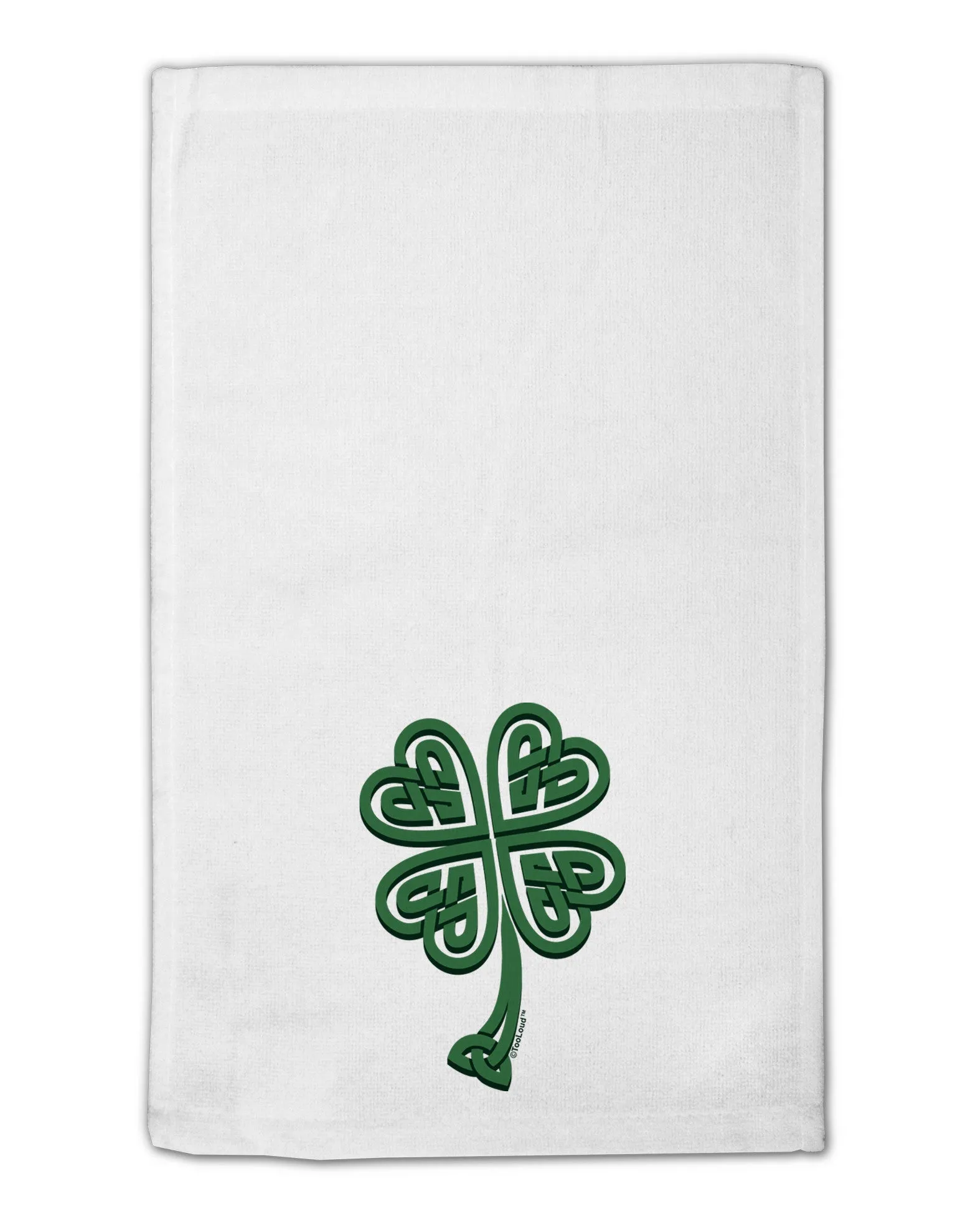 3D Style Celtic Knot 4 Leaf Clover 11&#x22;x18&#x22; Dish Fingertip Towel