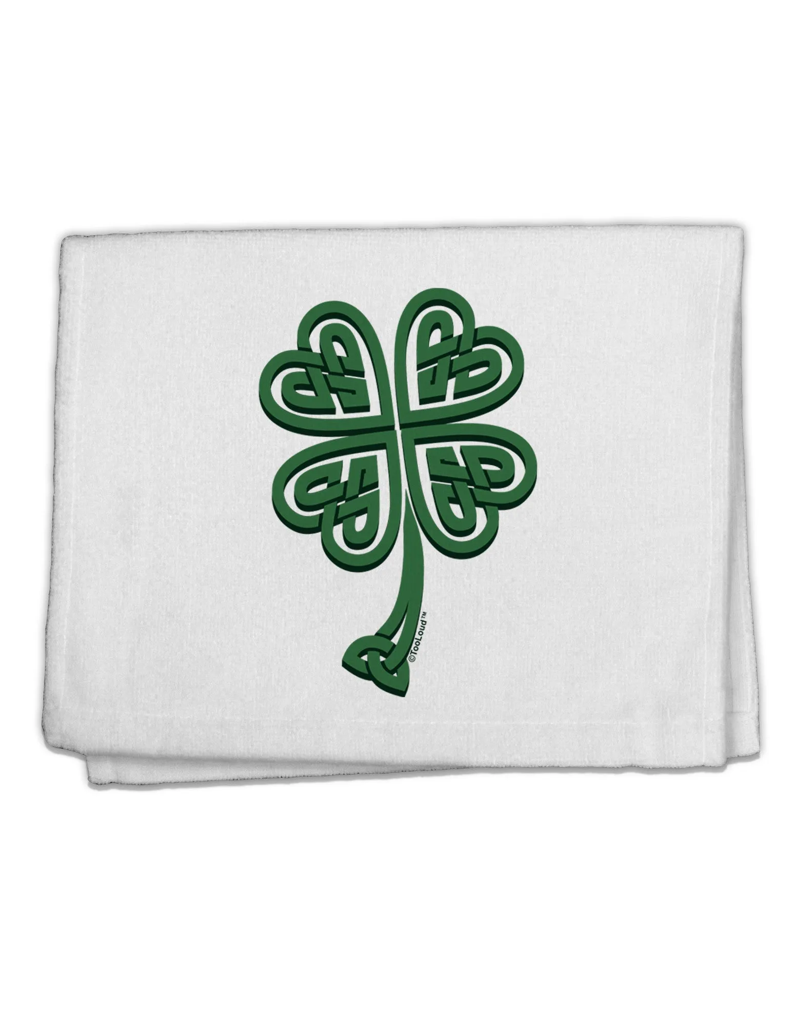 3D Style Celtic Knot 4 Leaf Clover 11&#x22;x18&#x22; Dish Fingertip Towel