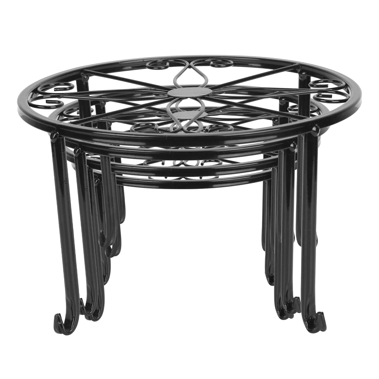 4-Pack: Iron Plotted Plant Stands