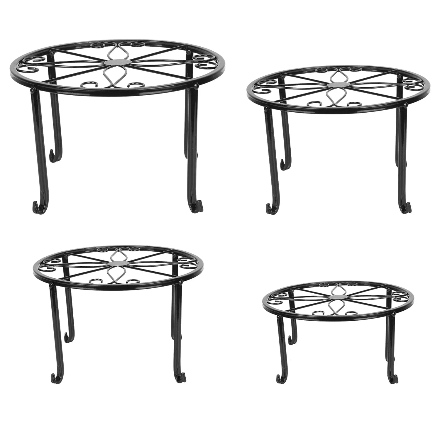4-Pack: Iron Plotted Plant Stands