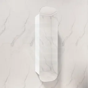 400x1500mm Wall Hung PVC Shaving Cabinet Matt White Finish Pencil Mirror for Bathroom