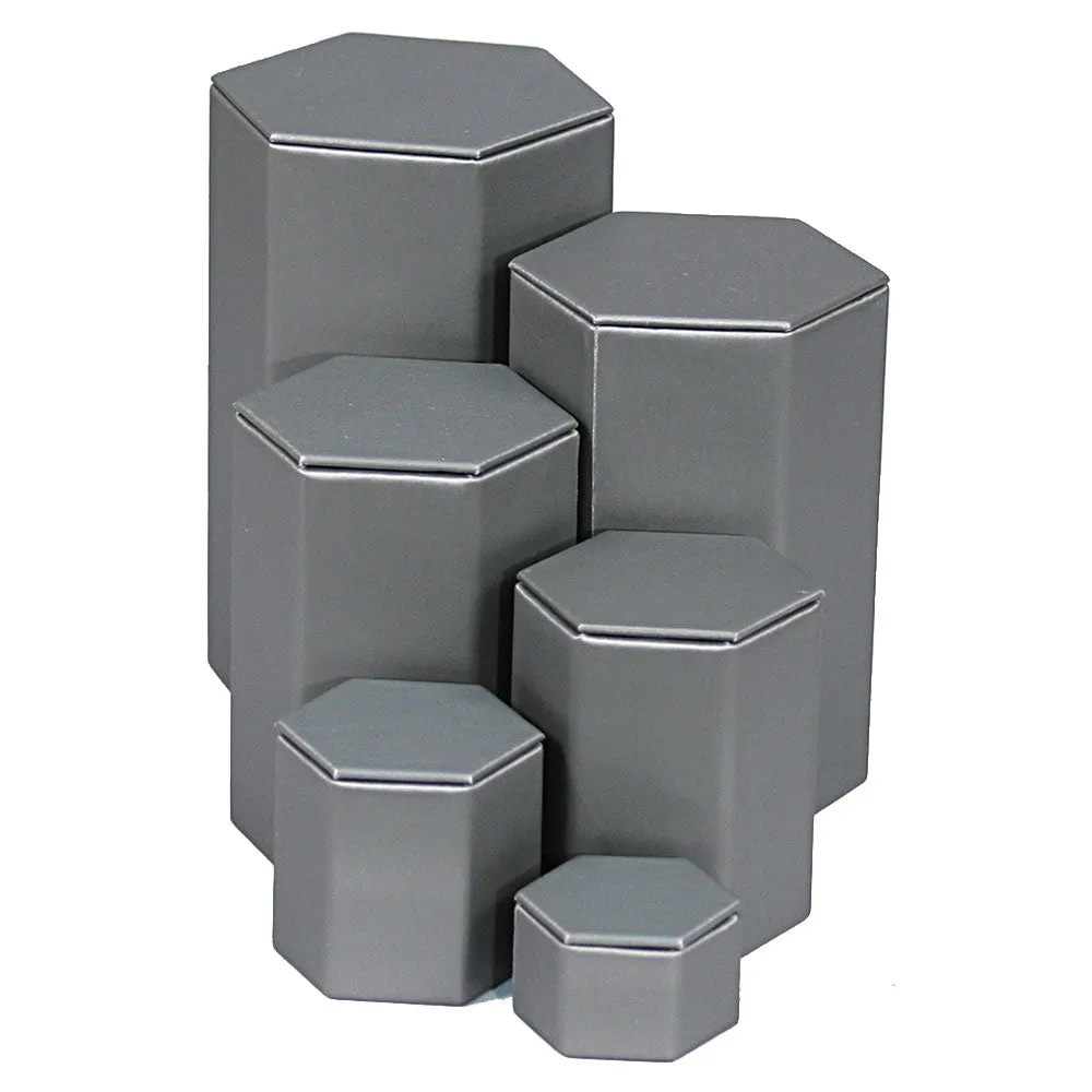 6-Piece Set of Nesting Hexagonal Block Risers