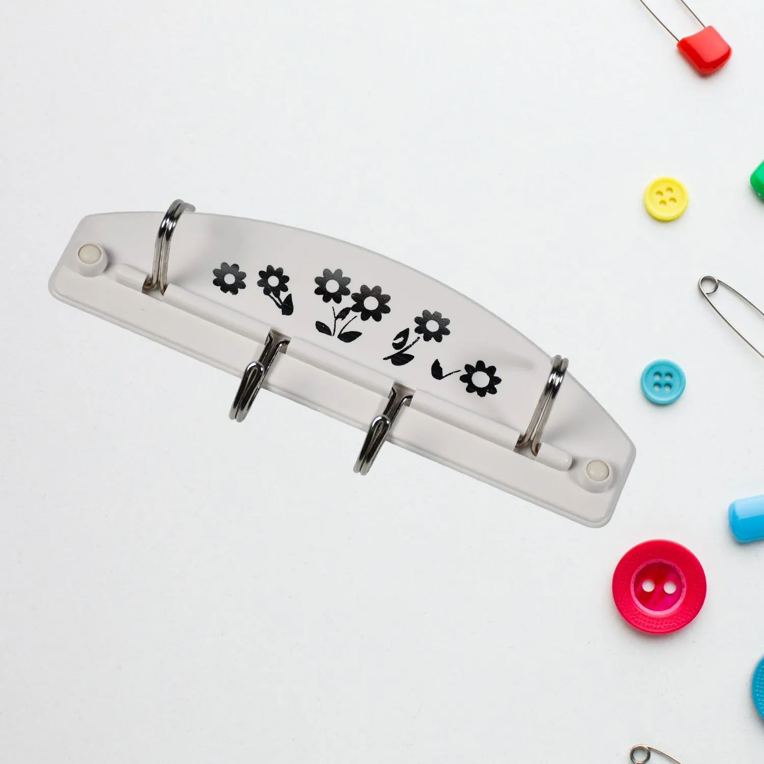 7484 Wall Adhesive Hook Hanger 4 Hooks Hanger  Strong Multipurpose Hanger Hooks