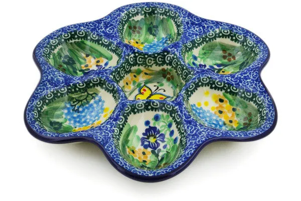 8" Egg Plate - Spring Garden