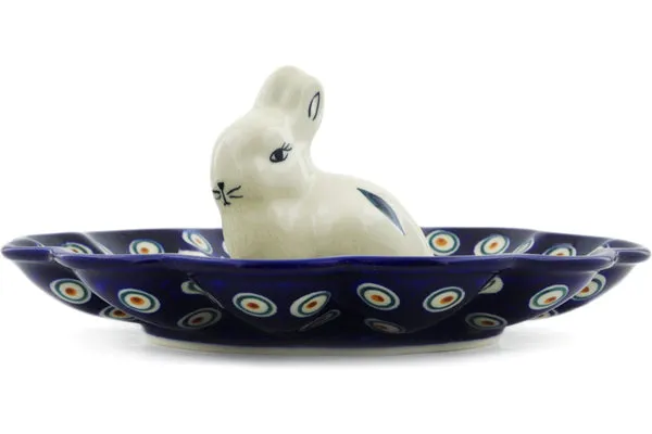 9" Egg Plate - Peacock