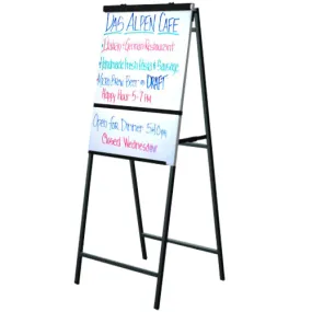 A-Frame Dry Erase Easel Displays - White Magnetic Steel Board (Rigid Legs)
