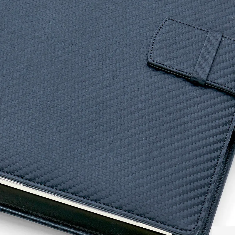 A6 Ring Planner in Carbon Fibre Leather