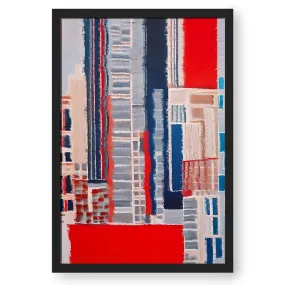 Abstract Acrylic Brush Strokes Building