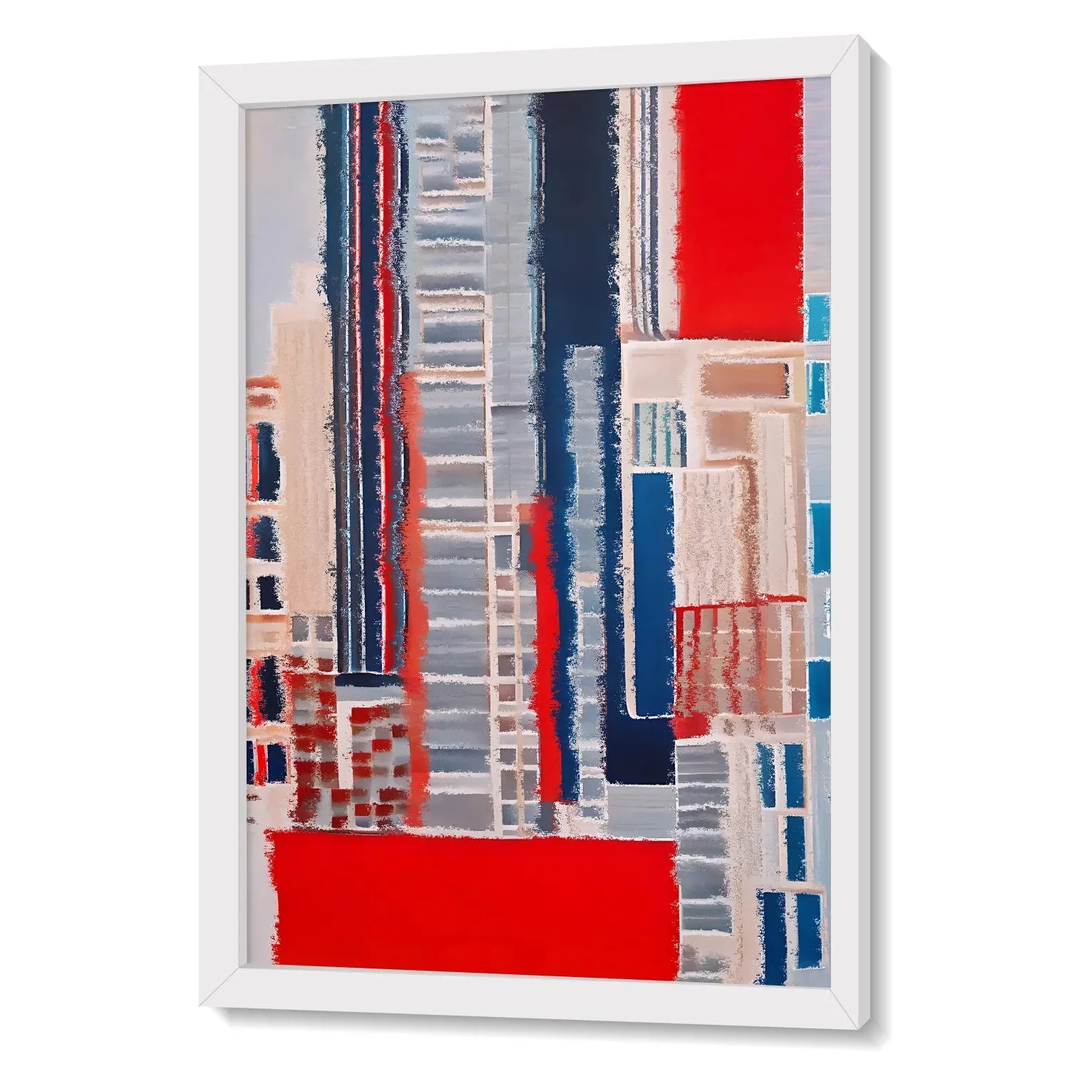 Abstract Acrylic Brush Strokes Building