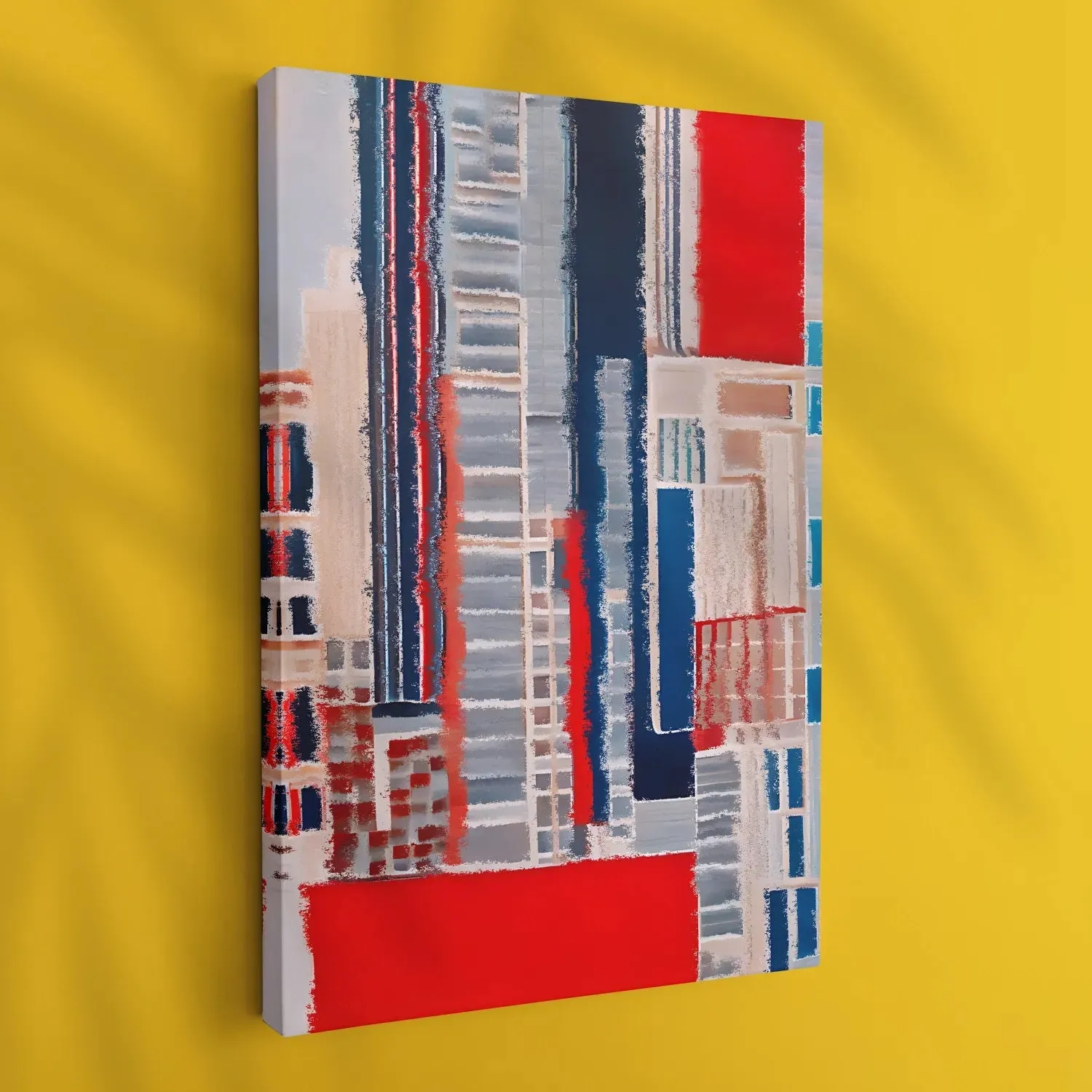 Abstract Acrylic Brush Strokes Building