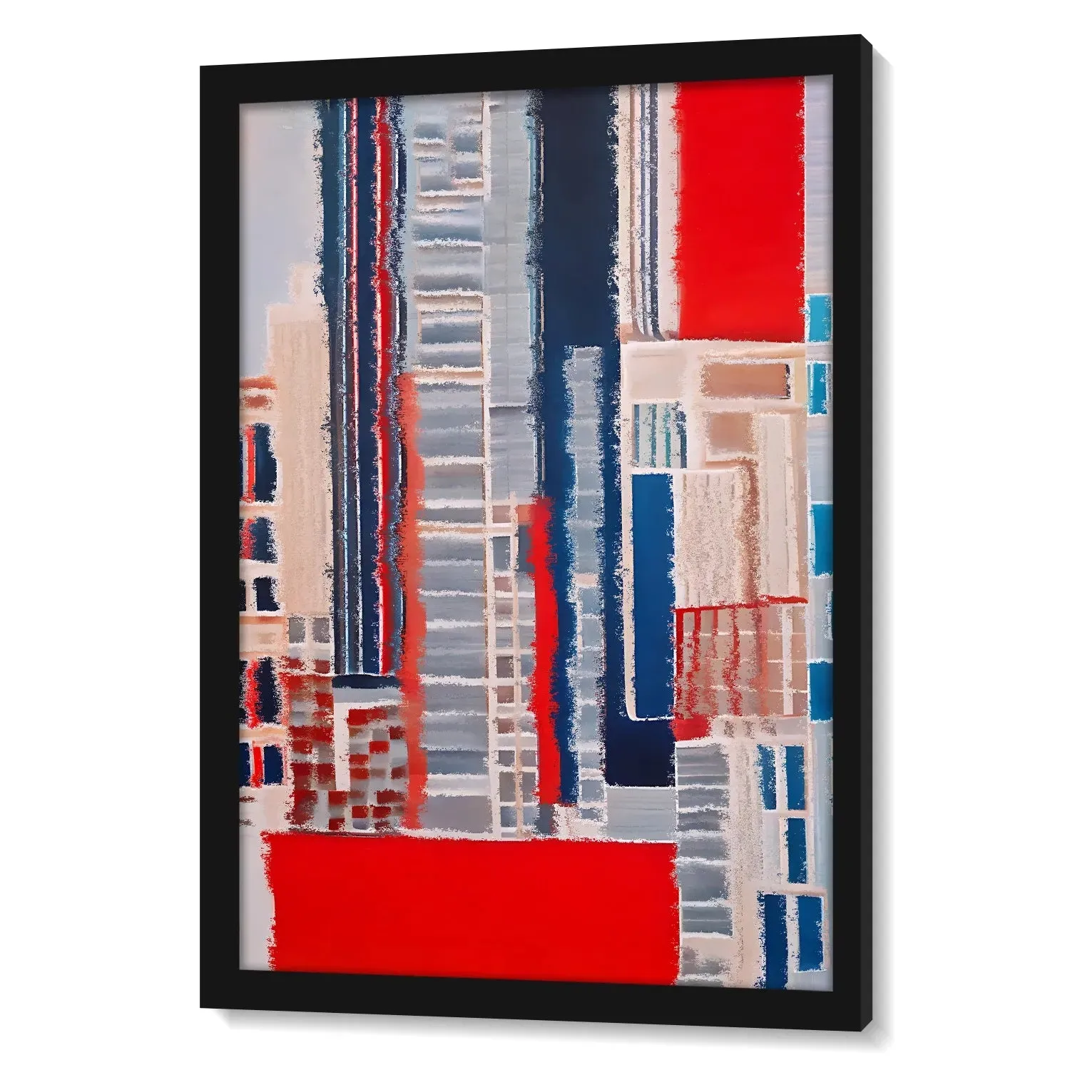 Abstract Acrylic Brush Strokes Building