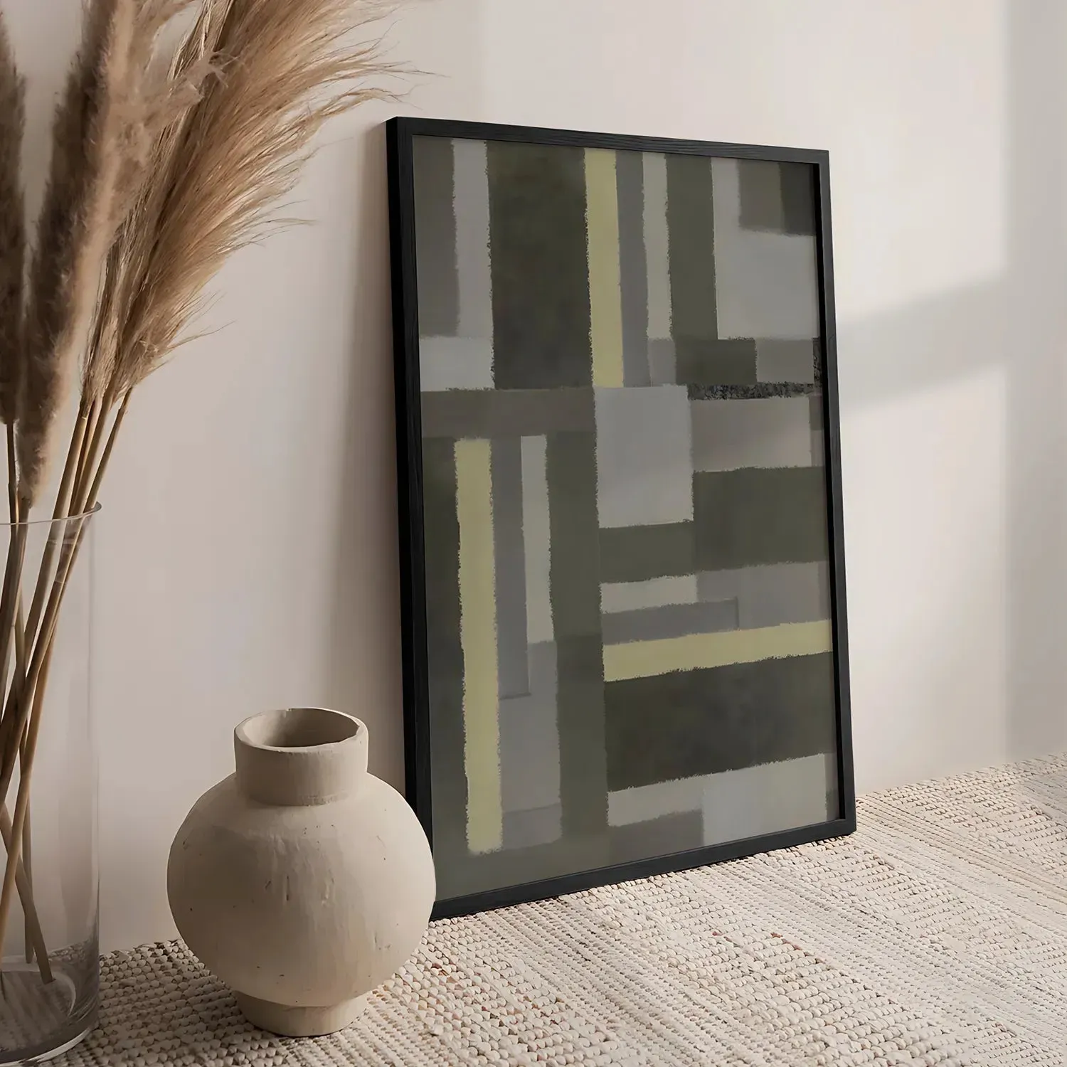 Abstract Art Of Lines In Gray Shades