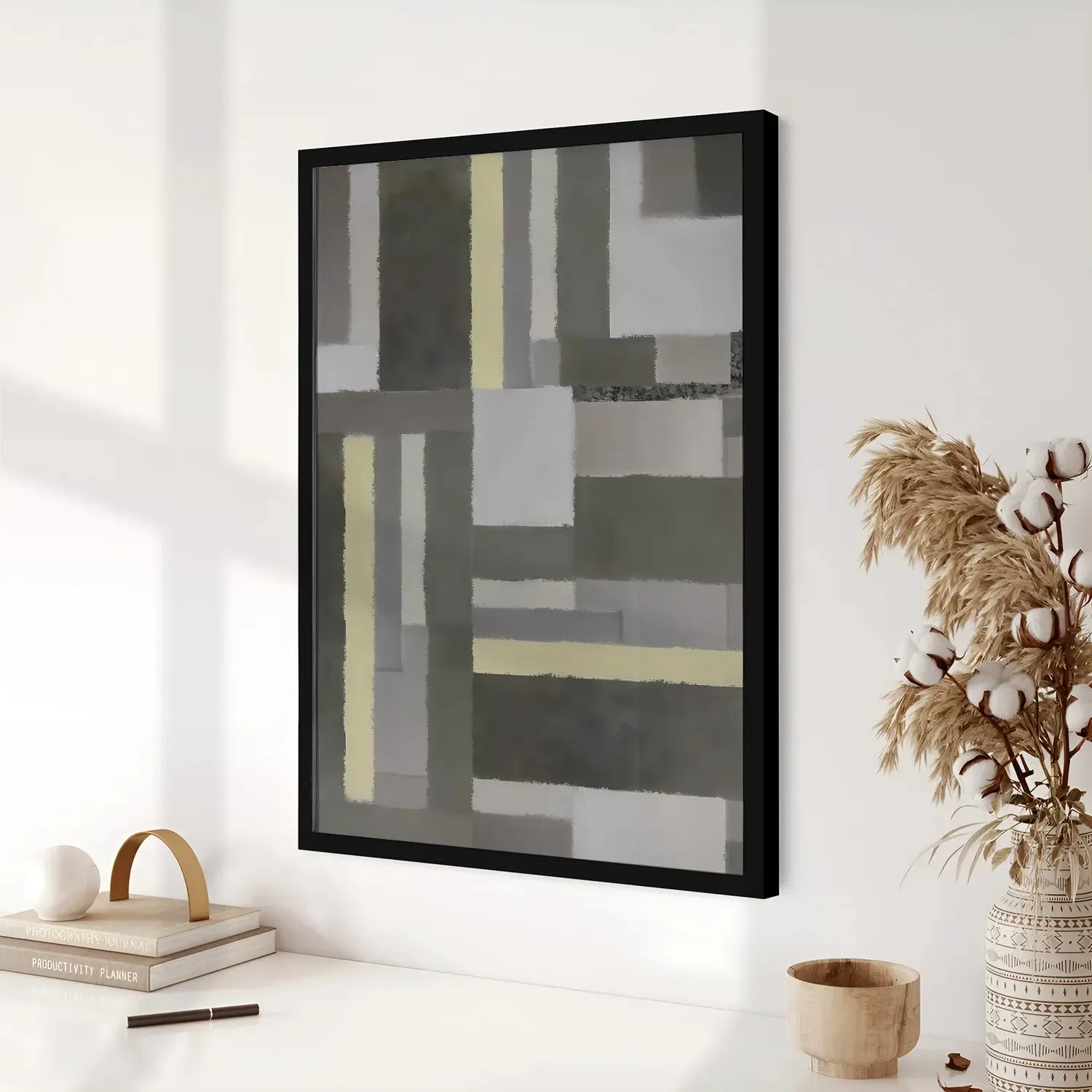 Abstract Art Of Lines In Gray Shades