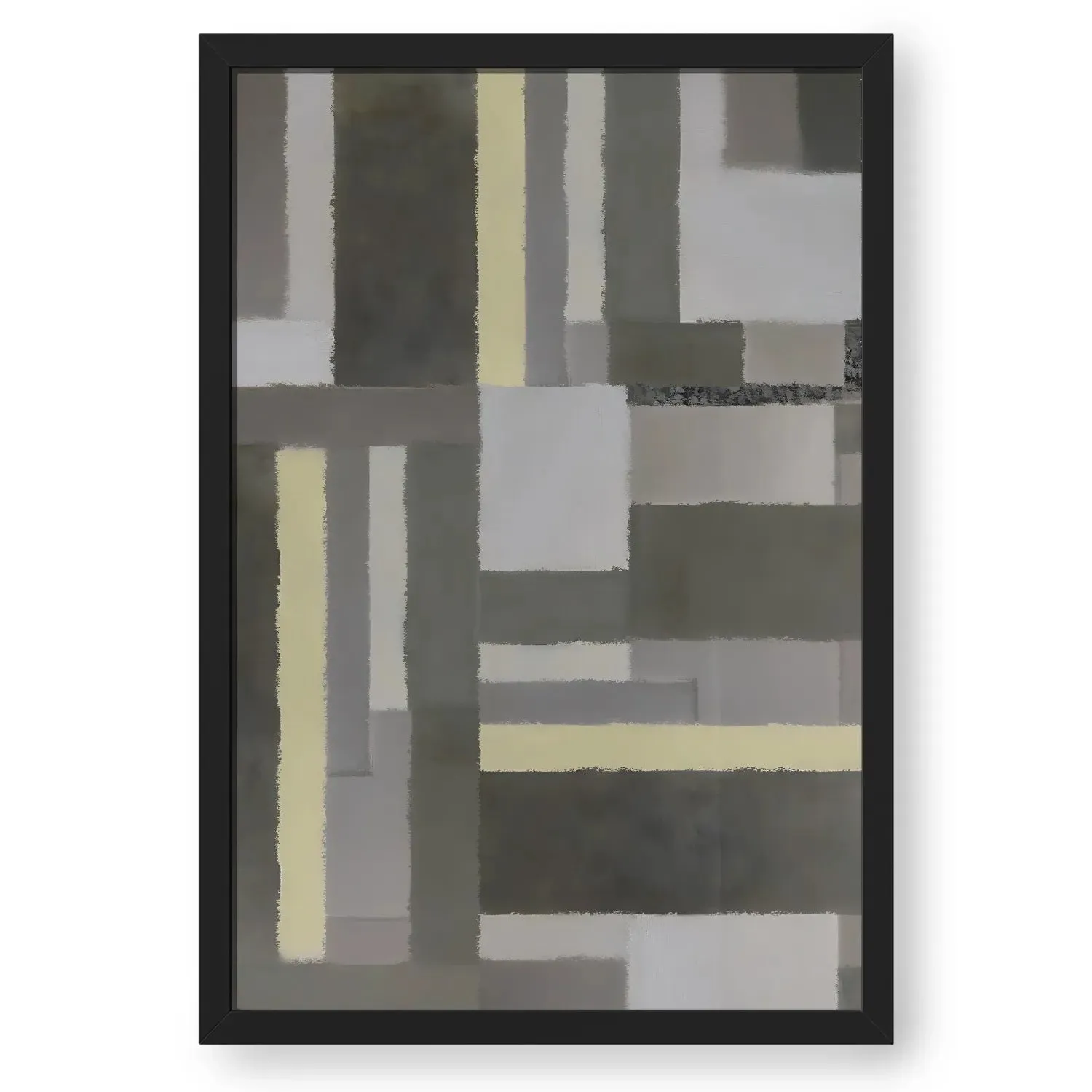 Abstract Art Of Lines In Gray Shades