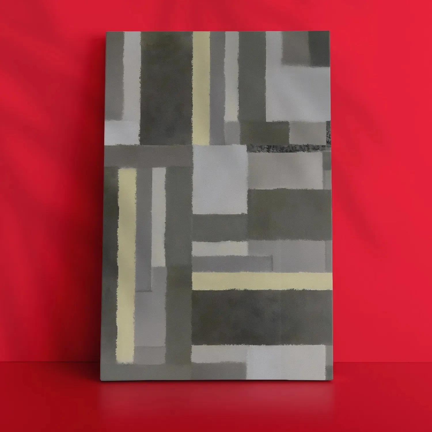 Abstract Art Of Lines In Gray Shades
