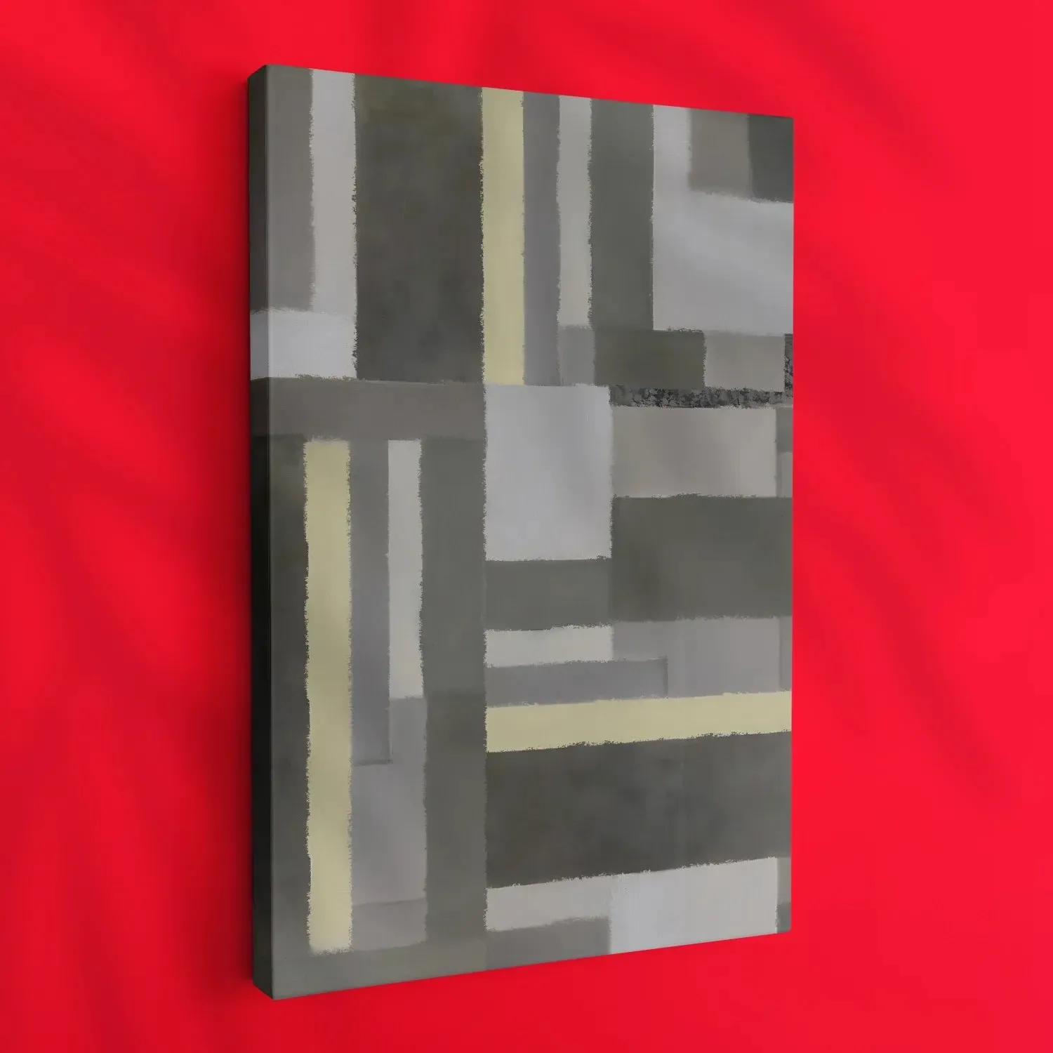 Abstract Art Of Lines In Gray Shades