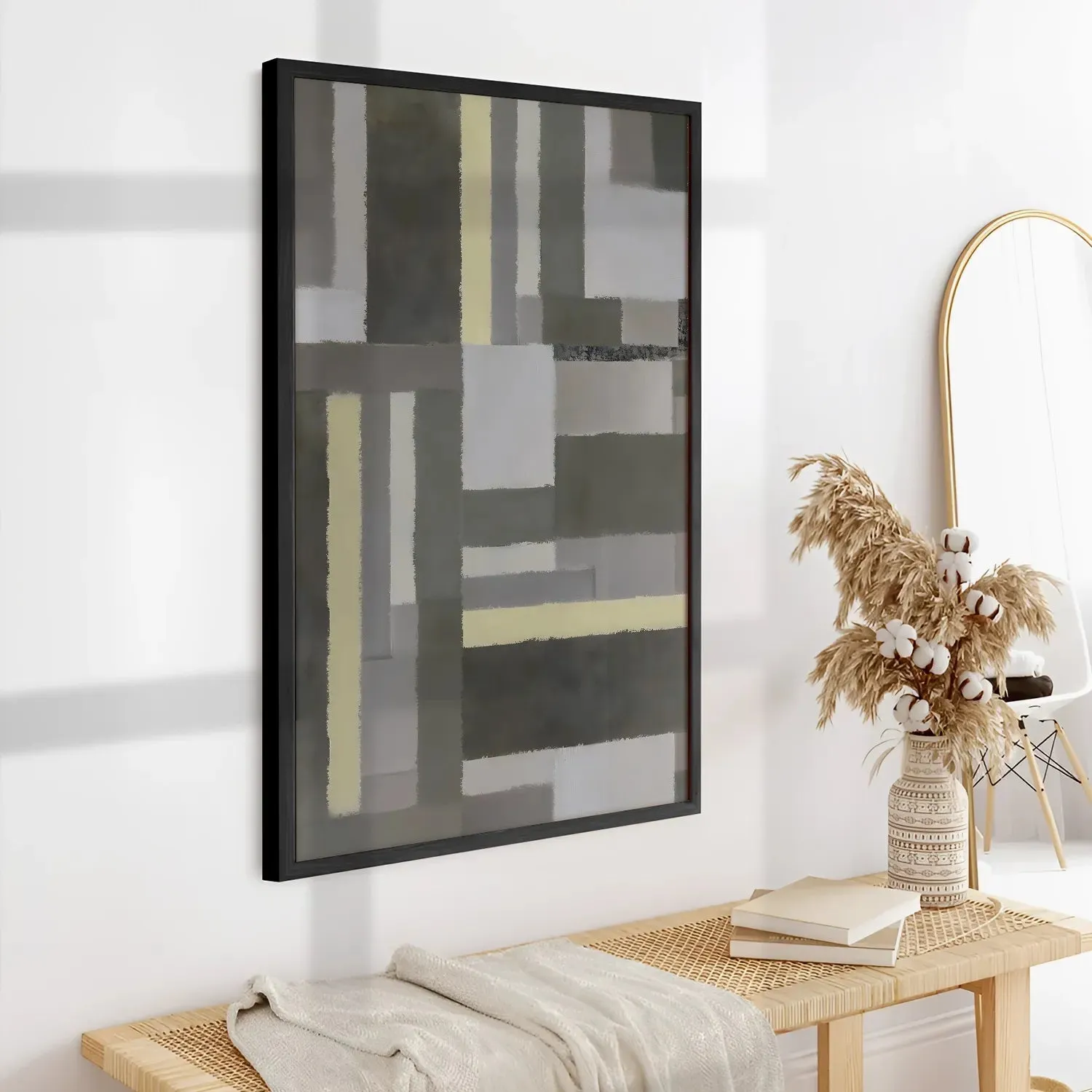 Abstract Art Of Lines In Gray Shades